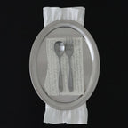 French Blanc Frill Fabric 48x38cm